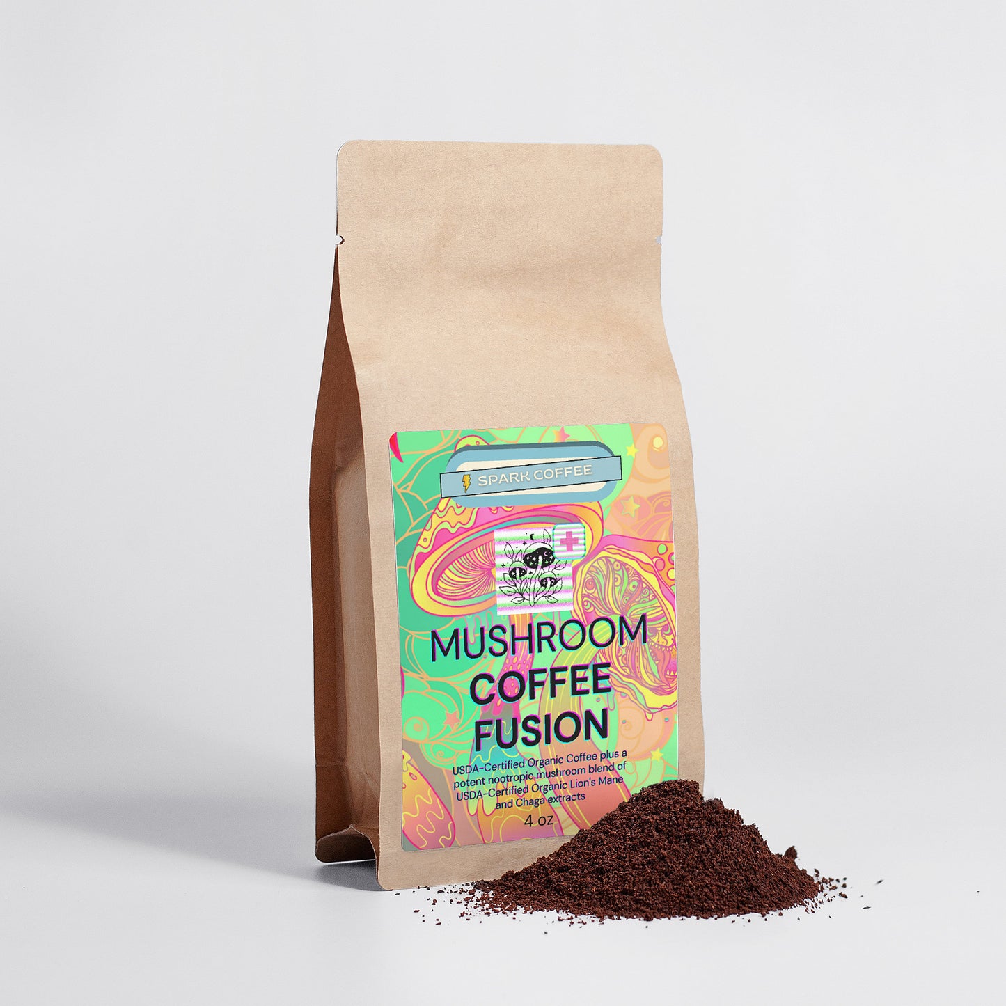 SPϟRK Mushroom Coffee Fusion - Lion’s Mane & Chaga 4oz