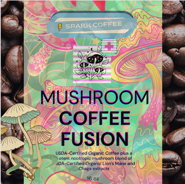 SPϟRK Mushroom Coffee Fusion - Lion’s Mane & Chaga 16oz