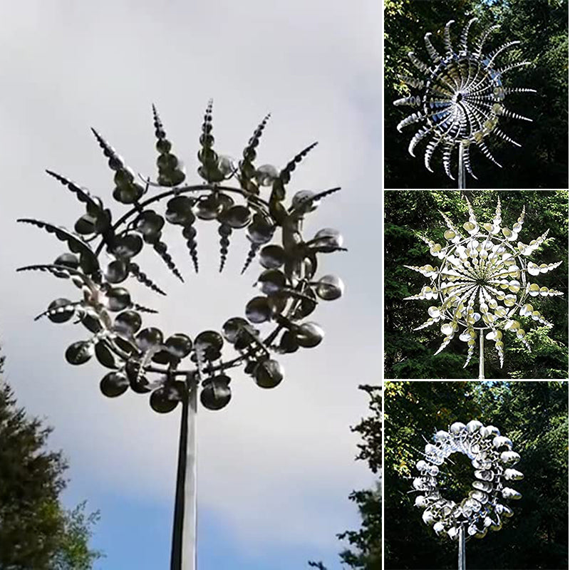 Unique And Magical Metal Windmill Outdoor Dynamic Wind Spinners Wind Catchers Exotic Yard Patio Lawn Garden Decoration
