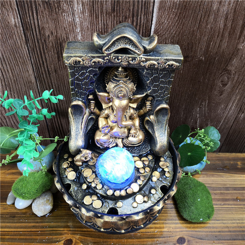 Creative New God Statue Buddha Statue Flowing Water Ornament