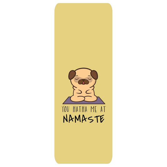 Yellow Hatha Namaste | Yogatation original v2 yoga mat - Yogatation